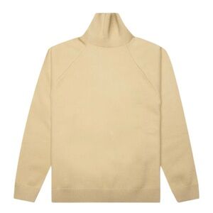 Fear Of God Essentials Men’s Turtleneck Knit Sweater Sand Color Size Medium NWT